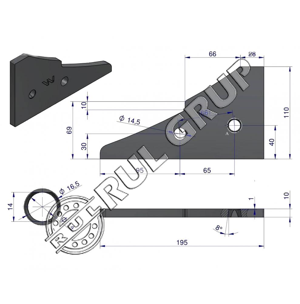 VARF PLAZ DREAPTA KUHN 223120