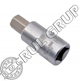 YT04386 BIT HEX + ADAPTOR 1/2 12X55MM