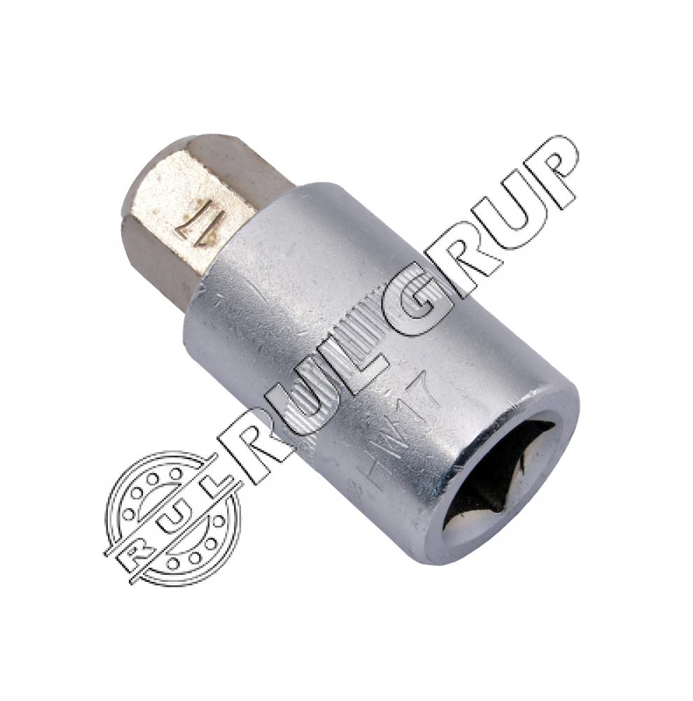 YT04388 BIT HEX 17 + ADAPTOR 1/2 55MM