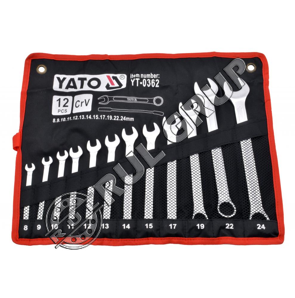 YT0362 SET COMBINATE SATINATE 8-24MM 12BUC