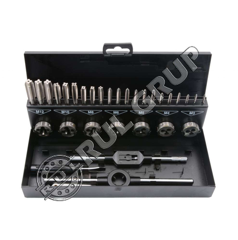 YT2975 SET TAROZI SI FILIERE 32BUC M3-12 HSS