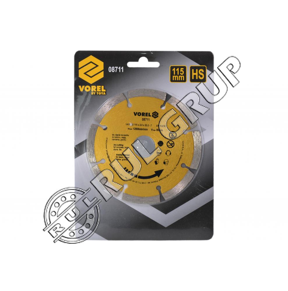 DISC DIAMANTAT CU SEGMENTE 115MM 08711 VOREL
