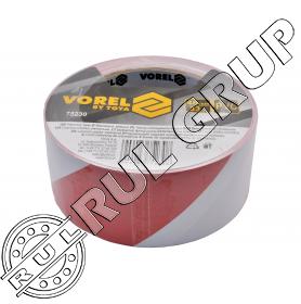 BANDA ADEZIVA DE AVERTIZARE ALB/ROSU 48MMX33M 75230 VOREL