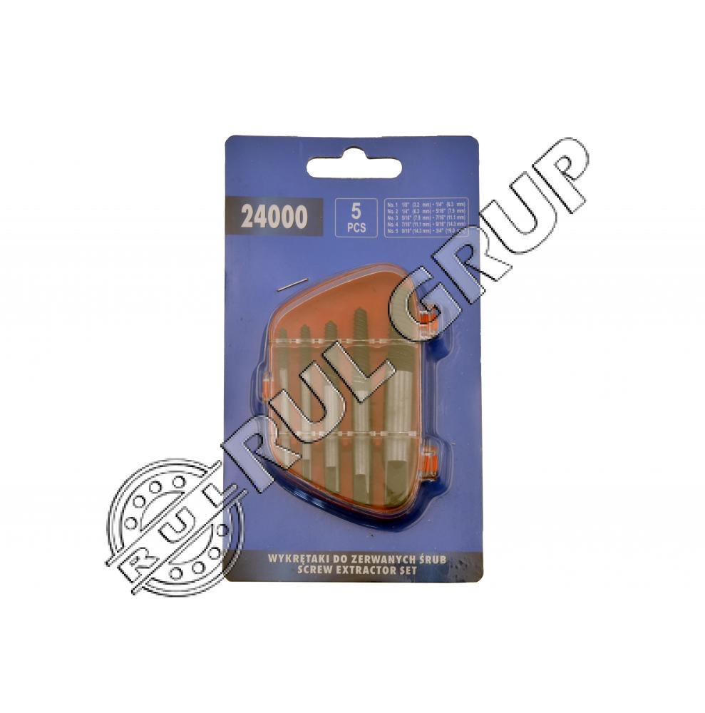 24000 SET EXTRACTOARE SURUBURI/PREZOANE 1/4-9/16