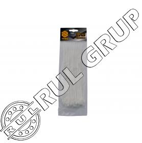 COLIERE PLASTIC ALB 190X2.5mm 100BUC 73884 VOREL