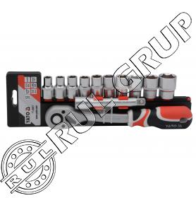 YT38821 TRUSA TUBULARE 12 PIESE 1/2