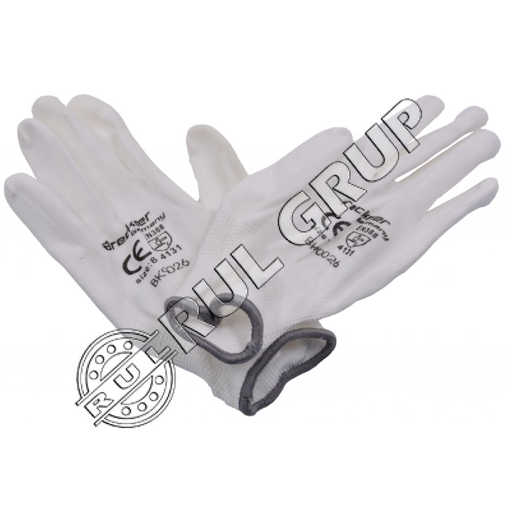 MANUSI DE PROTECTIE SINTETICE CAUCIUCATE ALBE MARIMEA 8 BK90026