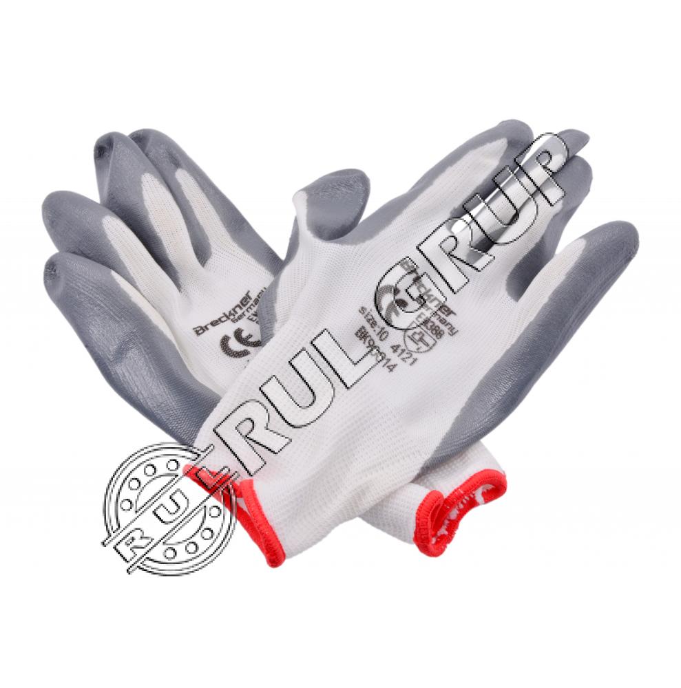 MANUSI PROTECTIE BUMBAC ALB-GRI MARIMEA 10 BK90014